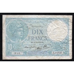 FRANCE - PICK 84 - 10 FRANCS MINERVE - TYPE 1915 - 12/10/1939
