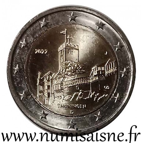 GERMANY - 2 EURO 2022 - WATBURG CASTLE