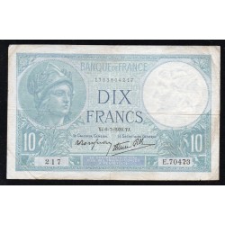 FRANCE - PICK 84 - 10 FRANCS MINERVE - 06/07/1939