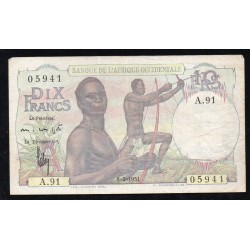 AFRIQUE OCCIDENTALE FRANCAISE - PICK 37 - 10 FRANCS - 08/03/1951