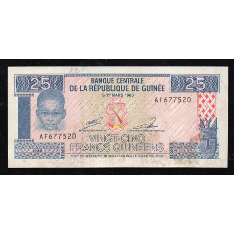 GUINEA - PICK 28 a - 25 FRANCS - 1985