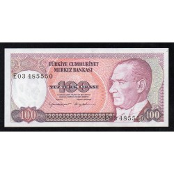 TURKEY - PICK 194 - 100 LIRA - NON DATE - L.1970 (1984)