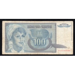 YUGOSLAVIA - PICK 112 - 100 DINARA - 1992