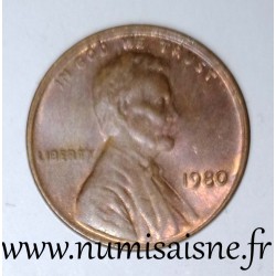 UNITED STATES - KM 201 - 1 CENT 1980 - Philadelphia - LINCOLN SMALL CENT - MEMORIAL