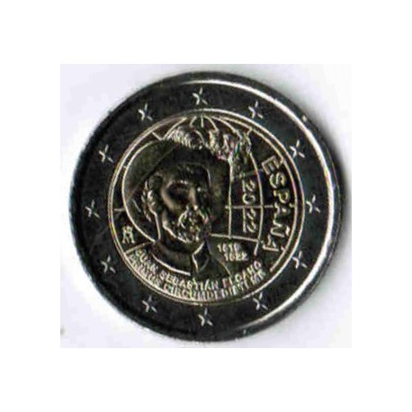 SPAIN - 2 EURO 2022 - 500 YEARS OF NAVIGATOR JUAN SEBASTIAN DE ELCANO'S FIRST AROUND THE WORLD