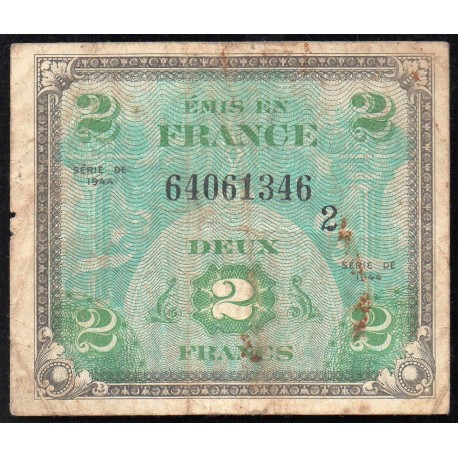 FAY VF 16/02 - 2 FRANCS DRAPEAU - JUIN 1944 - PICK 114