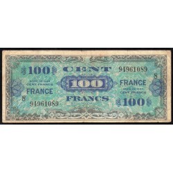 FRANKREICH - PICK 105s - 100 FRANCS VERSO FRANCE - 1945 - SERIE 8