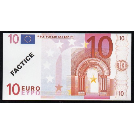 BILLET FACTICE - 10 EURO