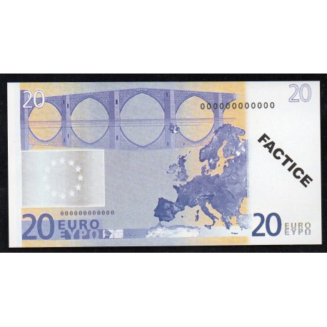 BILLET FACTICE - 20 EURO