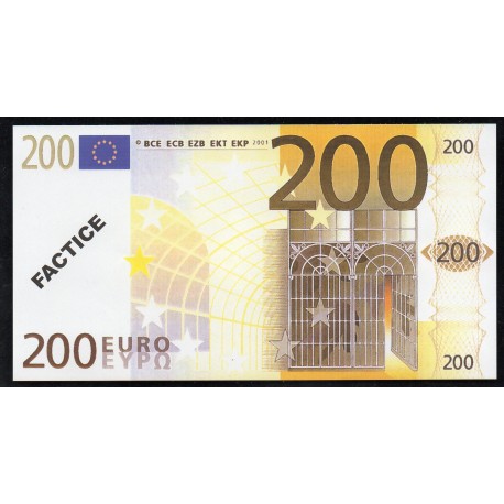 Billet euro factice