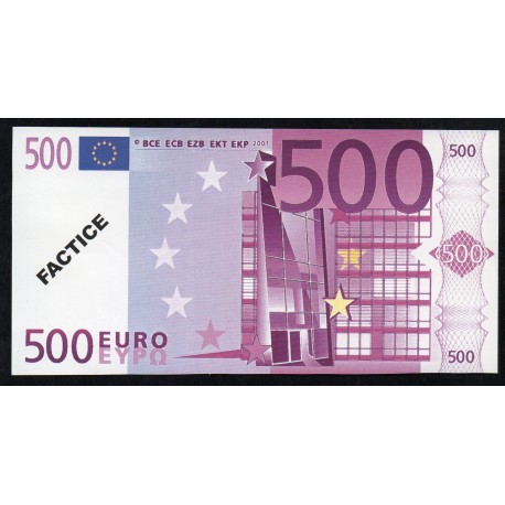 BILLET FACTICE - 500 EURO