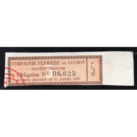 FRANCE - COUPON OF THE FARMER'S COMPANY OF LUCHON