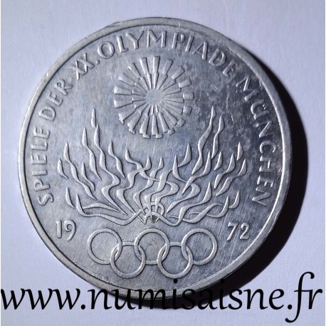 GERMANY - KM 135 - 10 MARK 1972 F - Stuttgart - Munich Olympic Games - Flame