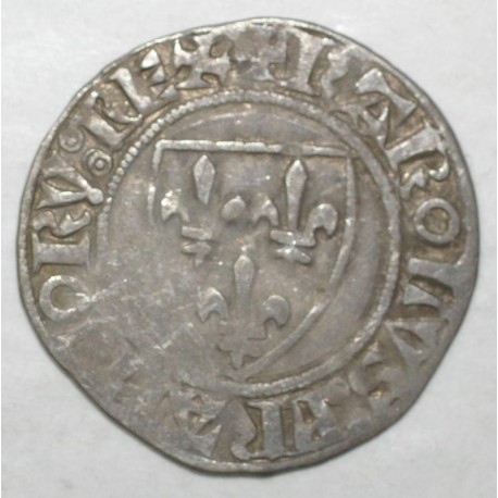 Dup 377 - CHARLES VI - BLANC GUENAR - 11 sept.1389 - PT ROUEN - TB+