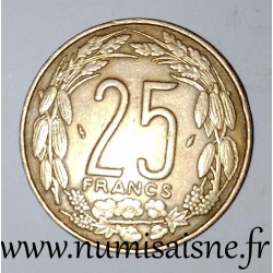 CENTRAL AFRICA - KM 10 - 25 FRANCS 1975