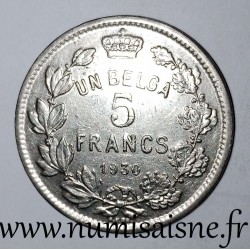 BELGIQUE - KM 98 - 5 FRANCS 1930 - TRANCHE B - Légende Française - Albert I