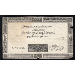 ASSIGNAT DE 25 LIVRES - 06/06/1793 - DOMAINES NATIONAUX - SERIE 3121