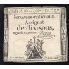 ASSIGNAT OF 10 SOUS - SERIE 1735 - 24/10/1792 - NATIONAL DOMAINS