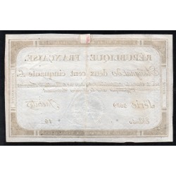 ASSIGNAT OF 250 LIVRES - 7 VENDEMIAIRE L'AN 2 - NATIONAL DOMAINS - 5679 SERIES