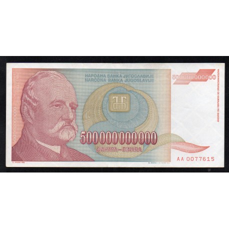 YUGOSLAVIA - PICK 137 a - 500.000.000.000 DINARA - 1993