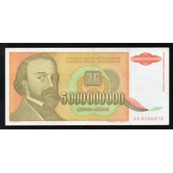 JUGOSLAWIEN - PICK 135 a - 5 000 000 000 DINARA - 1993