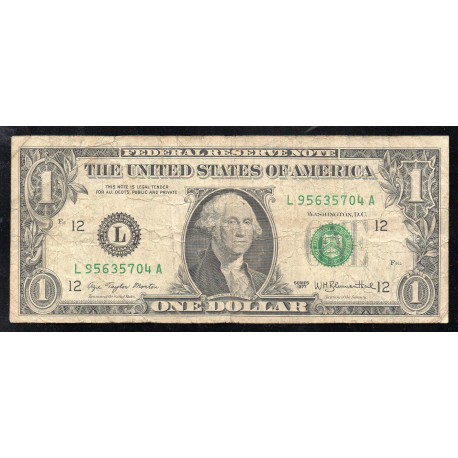 UNITED STATES OF AMERICA - PICK 462 a - 1 DOLLAR 1977 - SERIE L