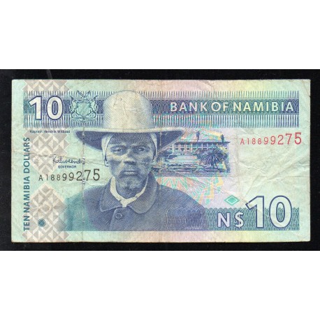 NAMIBIA - PICK 4 b - 10 NAMIBIA DOLLARS - UNDATED (2001) - SIGN 3 - PREFIX A