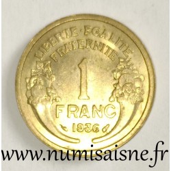 FRANCE - KM 885 - 1 FRANC 1936 - TYPE MORLON - BRONZE ALU