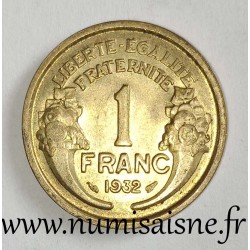 FRANCE - KM 885 - 1 FRANC 1932 - TYPE MORLON - BRONZE ALU