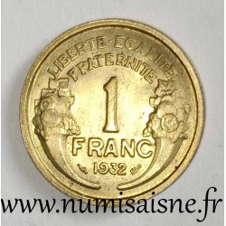 FRANCE - KM 885 - 1 FRANC 1932 - TYPE MORLON - BRONZE ALU