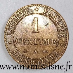 FRANCE - KM 826 - 1 CENTIME 1872 A - Paris - TYP CÉRÈS