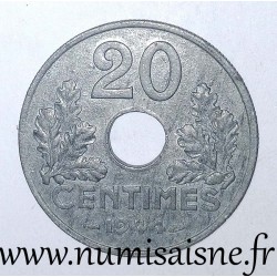 FRANCE - KM 900 - 20 CENTIMES 1941 - TYPE 20 - Thin edge