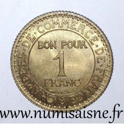 FRANCE - KM 876 - 1 FRANC 1922 - TYPE CHAMBER OF COMMERCE