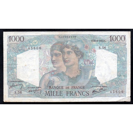 FAY 41/05 - 1000 FRANCS MINERVE ET HERCULE - 28/06/1945 - S.56