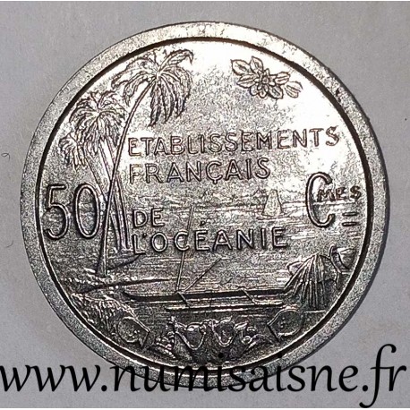 FRENCH ESTABLISHMENTS IN OCEANIA - KM 1 - 50 CENTIMES 1949