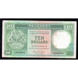 HONG KONG - PICK 191 a - 10 DOLLARS - 01/01/1987