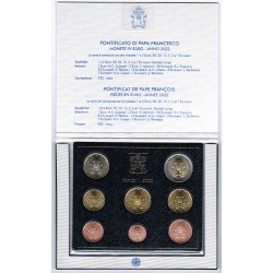 VATICAN - UNIVERSAL BRILLIANT EURO 2022 BOX - 8 COINS (3.88 euros)