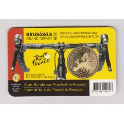 BELGIEN - KM 388 - 2,5 EURO 2019 - TOUR DE FRANCE - ABFAHRT BRÜSSEL - 100 JAHRE DES GELBEN TRIKOTS