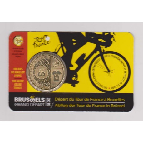 BELGIEN - KM 388 - 2,5 EURO 2019 - TOUR DE FRANCE - ABFAHRT BRÜSSEL - 100 JAHRE DES GELBEN TRIKOTS