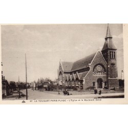 County 62520 - LE TOUQUET-PARIS-PLAGE - THE CHURCH AND BOULEVARD DALOZ