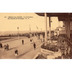 County 59240 - MALO-LES-BAINS - THE TERRACE OF THE CASINO AND THE DIKE