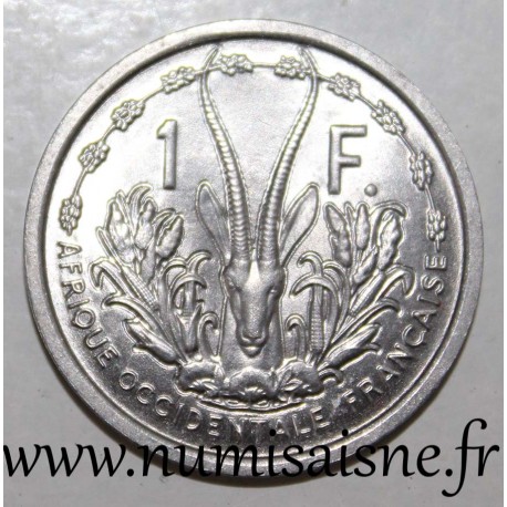 AFRIQUE OCCIDENTALE FRANCAISE - KM 3 - 1 FRANC 1955 - Oxidiert