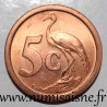 SOUTH AFRICA - KM 134 - 5 CENTS 1995 - Paradise crane