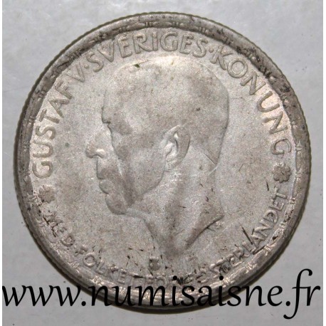 SUÈDE - KM 814 - 1 KRONA 1944 - GUSTAF V SUÈDE - KM 814 - 1 KRONA 1944 - GUSTAF V