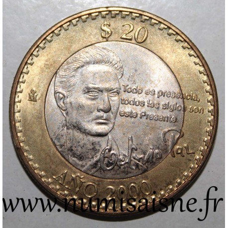 MEXICO - KM 638 - 20 PESOS 2000 - Octavio Paz