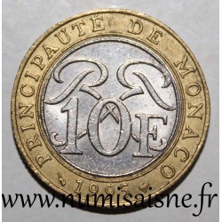 MONACO - KM 163 - 10 FRANCS 1995 - RAINIER III - Mint error