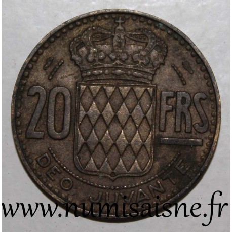 MONACO - KM 131 - 20 FRANCS 1951 - RAINIER III MONACO - KM 131 - 20 FRANCS 1951 - RAINIER III