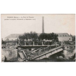 County 51170 - FISME - THE FISMETTE BRIDGE DURING THE GERMAN OCCUPATION (SEPTEMBER 4, 1914)