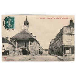 County 51170 - FISMES - TOWN HALL AND STREET OF LA HUCHETTE