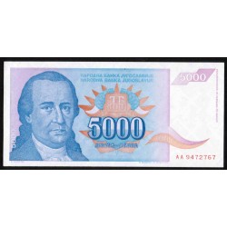JUGOSLAWIEN - PICK 141 a - 5 000 DINARA - 1994 - SIGN 18